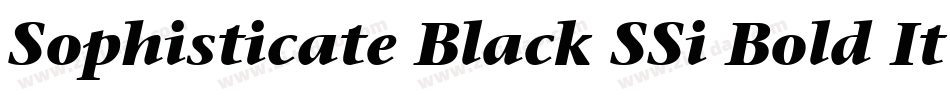 Sophisticate Black SSi Bold Italic字体转换